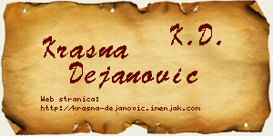 Krasna Dejanović vizit kartica
